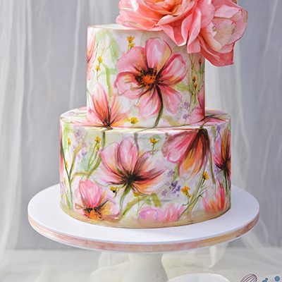 Rodjendanske torte Rucno slikano cvece
